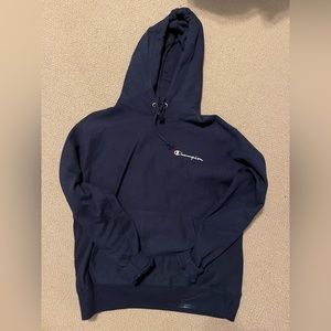 navy champion hoodie